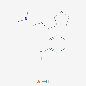 molecular formula C16H26BrNO B15460775 3-[1-[3-(Dimethylamino)propyl]cyclopentyl]phenol;hydrobromide CAS No. 61321-51-5