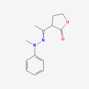 molecular formula C13H16N2O2 B15460789 3-[1-(2-Methyl-2-phenylhydrazinylidene)ethyl]oxolan-2-one CAS No. 61148-57-0