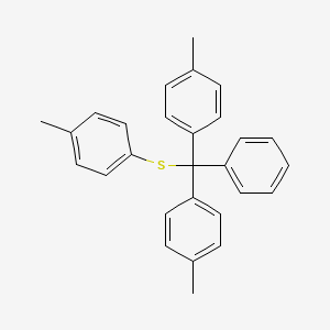 Benzene, 1,1'-[[(4-methylphenyl)thio]phenylmethylene]bis[4-methyl-