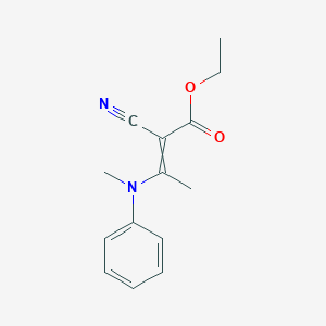 molecular formula C14H16N2O2 B15460845 Ethyl 2-cyano-3-[methyl(phenyl)amino]but-2-enoate CAS No. 61097-09-4