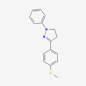 3-[4-(Methylsulfanyl)phenyl]-1-phenyl-4,5-dihydro-1H-pyrazole