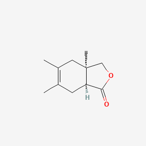 molecular formula C11H16O2 B15460921 (3aR,7aS)-3a,5,6-Trimethyl-3a,4,7,7a-tetrahydro-2-benzofuran-1(3H)-one CAS No. 61328-58-3