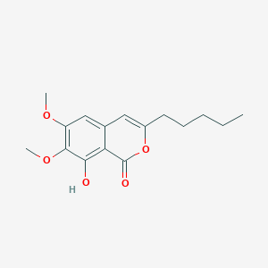 molecular formula C16H20O5 B15460938 8-Hydroxy-6,7-dimethoxy-3-pentyl-1H-2-benzopyran-1-one CAS No. 61074-81-5