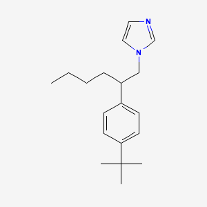 molecular formula C19H28N2 B15460960 1-[2-(4-tert-Butylphenyl)hexyl]-1H-imidazole CAS No. 61055-74-1