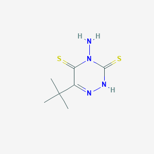 molecular formula C7H12N4S2 B15461007 4-Amino-6-tert-butyl-1,2,4-triazine-3,5(2H,4H)-dithione CAS No. 61610-03-5