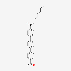 molecular formula C28H30O2 B15461013 1-[4-[4-(4-Acetylphenyl)phenyl]phenyl]octan-1-one CAS No. 61337-32-4