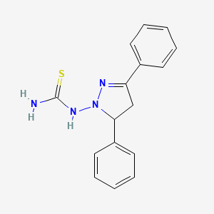 molecular formula C16H16N4S B15461023 N-(3,5-Diphenyl-4,5-dihydro-1H-pyrazol-1-yl)thiourea CAS No. 61109-45-3