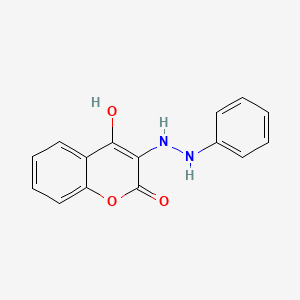 4-Hydroxy-3-(2-phenylhydrazinyl)-2H-1-benzopyran-2-one