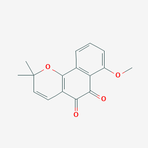 molecular formula C16H14O4 B15461047 7-Methoxy-2,2-dimethyl-2H-naphtho[1,2-b]pyran-5,6-dione CAS No. 61266-44-2