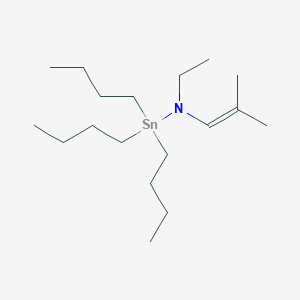 molecular formula C18H39NSn B15461060 1,1,1-Tributyl-N-ethyl-N-(2-methylprop-1-en-1-yl)stannanamine CAS No. 61385-76-0