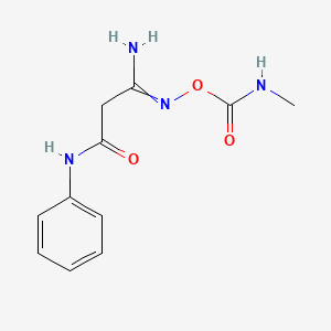 molecular formula C11H14N4O3 B15461065 3-Amino-3-{[(methylcarbamoyl)oxy]imino}-N-phenylpropanamide CAS No. 61239-40-5