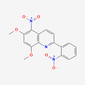 Quinoline, 6,8-dimethoxy-5-nitro-2-(2-nitrophenyl)-