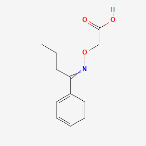 molecular formula C12H15NO3 B15461121 {[(1-Phenylbutylidene)amino]oxy}acetic acid CAS No. 61576-42-9