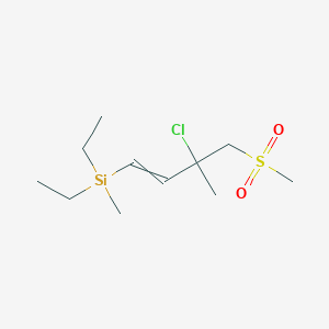 [3-Chloro-4-(methanesulfonyl)-3-methylbut-1-en-1-yl](diethyl)methylsilane