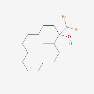 1-(Dibromomethyl)-2-methylcyclotetradecan-1-OL