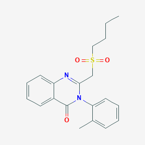 2-[(Butane-1-sulfonyl)methyl]-3-(2-methylphenyl)quinazolin-4(3H)-one