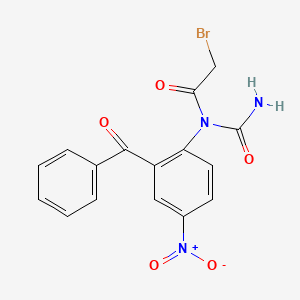 N-(2-Benzoyl-4-nitrophenyl)-2-bromo-N-carbamoylacetamide