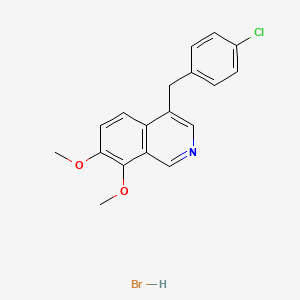 4-[(4-Chlorophenyl)methyl]-7,8-dimethoxyisoquinoline;hydrobromide