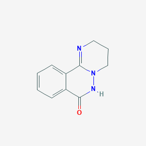 molecular formula C11H11N3O B15461291 2H-Pyrimido(2,1-a)phthalazine, 7-oxo-3,4,6,7-tetrahydro- CAS No. 61632-64-2