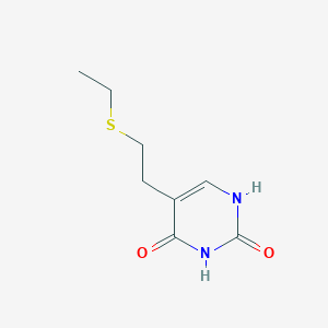 molecular formula C8H12N2O2S B15461320 5-[2-(Ethylsulfanyl)ethyl]pyrimidine-2,4(1H,3H)-dione CAS No. 61480-72-6