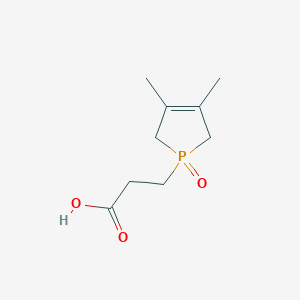 3-(3,4-Dimethyl-1-oxo-2,5-dihydro-1H-1lambda~5~-phosphol-1-yl)propanoic acid