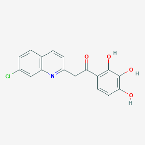 molecular formula C17H12ClNO4 B15461330 2-(7-Chloroquinolin-2-yl)-1-(2,3,4-trihydroxyphenyl)ethan-1-one CAS No. 61498-73-5