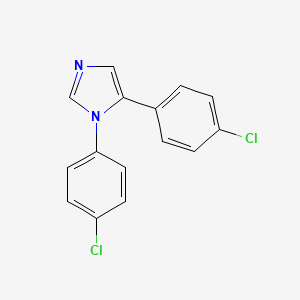 molecular formula C15H10Cl2N2 B15461335 1,5-Bis(4-chlorophenyl)-1H-imidazole CAS No. 61278-57-7