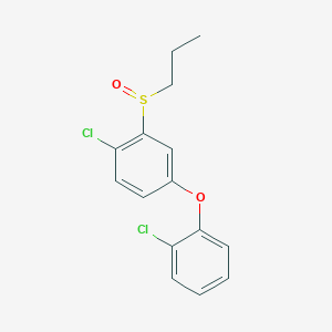 1-Chloro-4-(2-chlorophenoxy)-2-(propane-1-sulfinyl)benzene