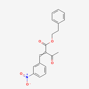 molecular formula C19H17NO5 B15461399 2-Phenylethyl 2-[(3-nitrophenyl)methylidene]-3-oxobutanoate CAS No. 61312-48-9