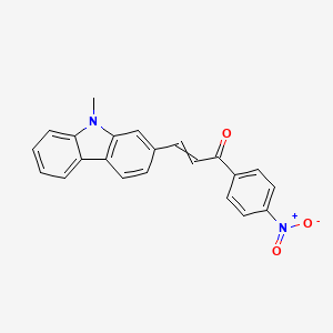 3-(9-Methyl-9H-carbazol-2-YL)-1-(4-nitrophenyl)prop-2-EN-1-one