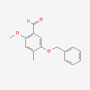 molecular formula C16H16O3 B15461407 5-(Benzyloxy)-2-methoxy-4-methylbenzaldehyde CAS No. 61552-32-7