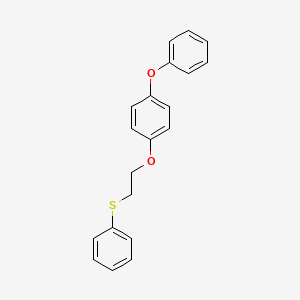 molecular formula C20H18O2S B15461411 Benzene, 1-phenoxy-4-[2-(phenylthio)ethoxy]- CAS No. 61434-96-6