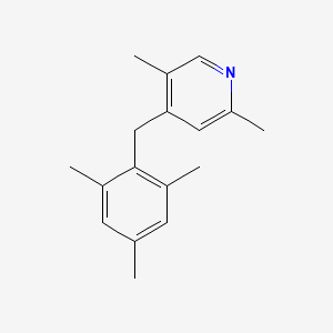 molecular formula C17H21N B15461413 Pyridine, 2,5-dimethyl-4-[(2,4,6-trimethylphenyl)methyl]- CAS No. 61171-10-6