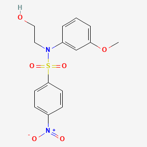 N-(2-Hydroxyethyl)-N-(3-methoxyphenyl)-4-nitrobenzene-1-sulfonamide