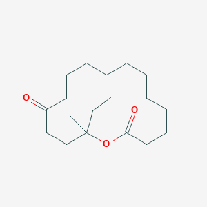 molecular formula C18H32O3 B15461449 16-Ethyl-16-methyl-1-oxacyclohexadecane-2,13-dione CAS No. 61533-72-0