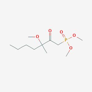 molecular formula C11H23O5P B15461573 Dimethyl (3-methoxy-3-methyl-2-oxoheptyl)phosphonate CAS No. 61408-83-1