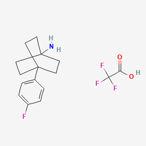 4-(4-Fluorophenyl)bicyclo[2.2.2]octan-1-amine;2,2,2-trifluoroacetic acid