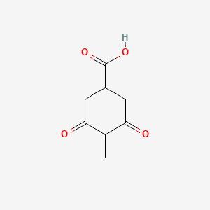 molecular formula C8H10O4 B15461585 4-Methyl-3,5-dioxocyclohexane-1-carboxylic acid CAS No. 61040-89-9