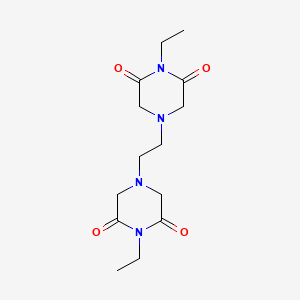 molecular formula C14H22N4O4 B15461635 4,4'-(Ethane-1,2-diyl)bis(1-ethylpiperazine-2,6-dione) CAS No. 61533-51-5