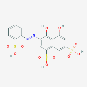 5-Hydroxy-4-oxo-3-[2-(2-sulfophenyl)hydrazinylidene]-3,4-dihydronaphthalene-1,7-disulfonic acid