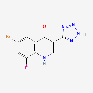 6-Bromo-3-(1,2-dihydro-5H-tetrazol-5-ylidene)-8-fluoroquinolin-4(3H)-one