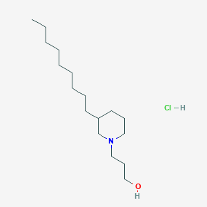 3-(3-Nonylpiperidin-1-yl)propan-1-ol;hydrochloride