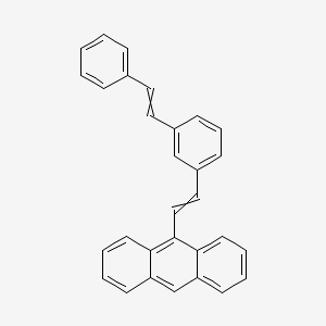 molecular formula C30H22 B15461776 9-{2-[3-(2-Phenylethenyl)phenyl]ethenyl}anthracene CAS No. 61124-50-3