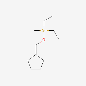 molecular formula C11H22OSi B15461804 (Cyclopentylidenemethoxy)(diethyl)methylsilane CAS No. 61490-90-2