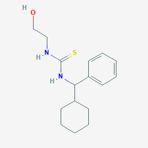 N-[Cyclohexyl(phenyl)methyl]-N'-(2-hydroxyethyl)thiourea