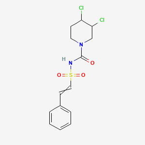 3,4-Dichloro-N-(2-phenylethenesulfonyl)piperidine-1-carboxamide