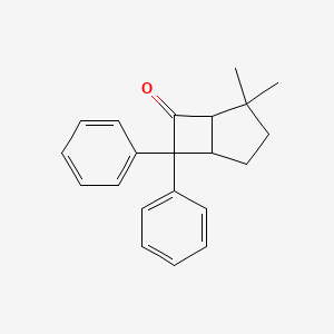 molecular formula C21H22O B15461854 4,4-Dimethyl-7,7-diphenylbicyclo[3.2.0]heptan-6-one CAS No. 61286-79-1