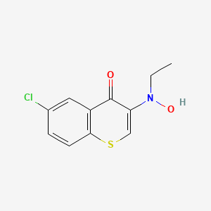 molecular formula C11H10ClNO2S B15461913 6-Chloro-3-[ethyl(hydroxy)amino]-4H-1-benzothiopyran-4-one CAS No. 61423-92-5