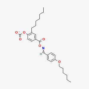 2-Heptyl-4-{[({[4-(hexyloxy)phenyl]methylidene}amino)oxy]carbonyl}phenyl carbonate