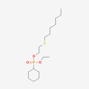 Ethyl 2-(heptylsulfanyl)ethyl cyclohexylphosphonate